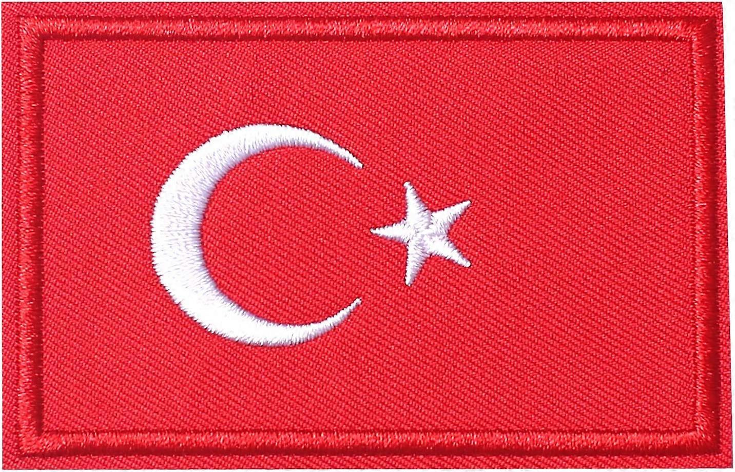 Turkey Flag Patch, Hook and Loop Attach for Military Uniform, Tactical Bag, Jacket, Jeans, and Hats