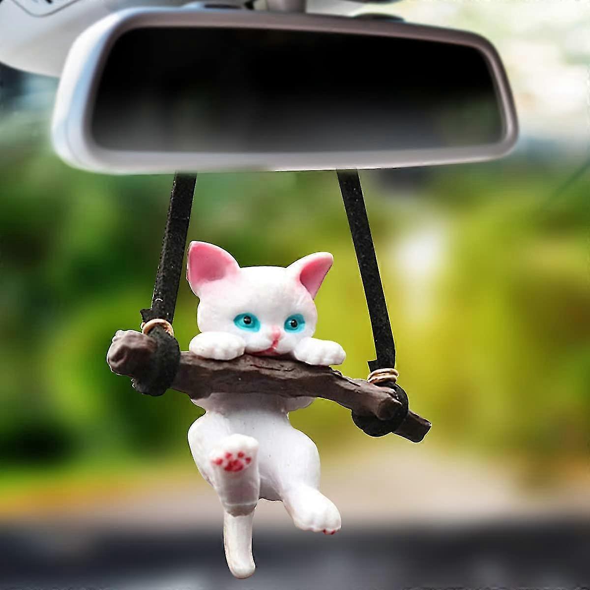 Cat Rear View Mirror Pendant – Cute Swinging Orna Produktbild-Vorschau 7