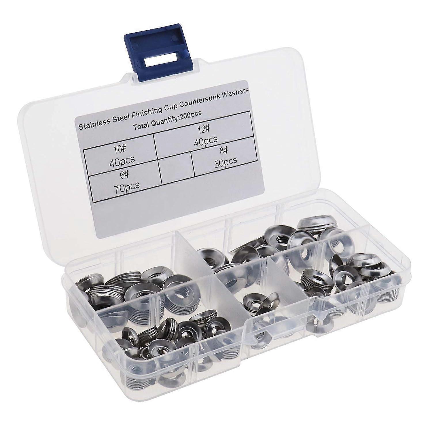 200pcs 304 Stainless Steel Countersunk Washers for Countersunk Head Screws