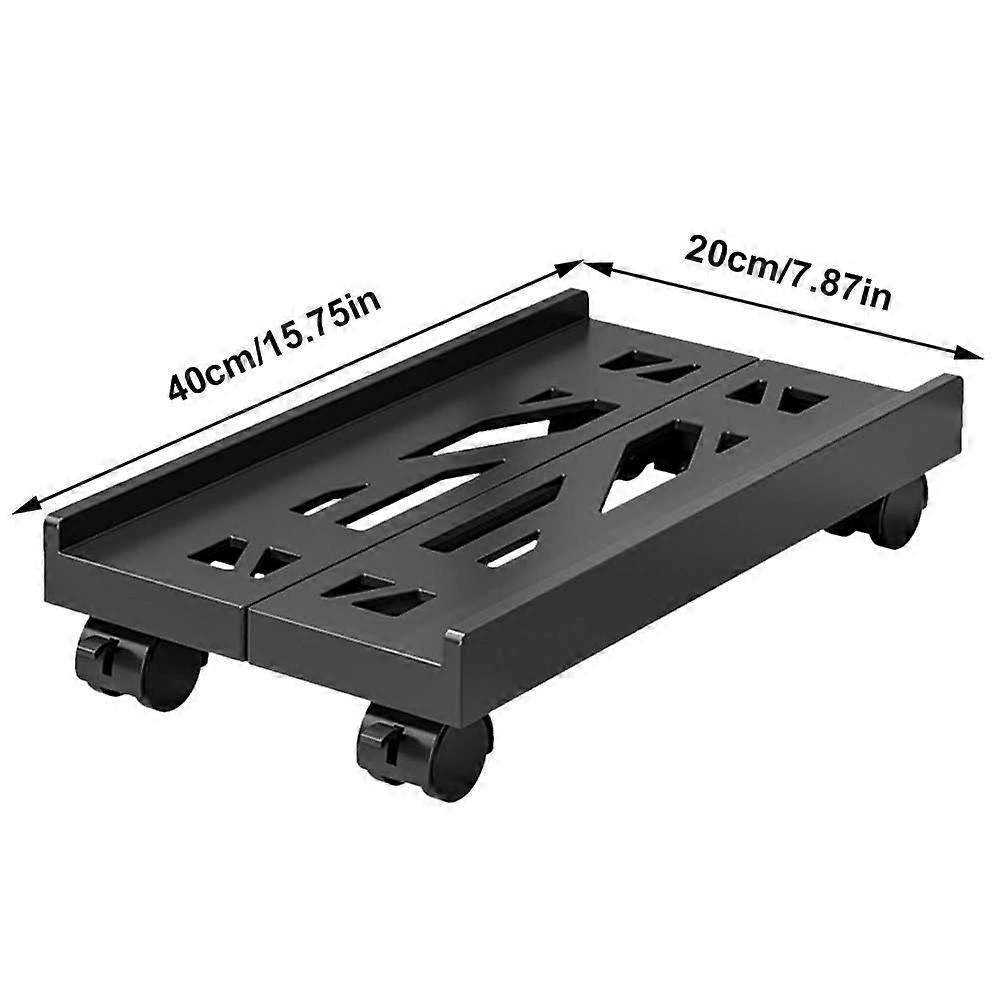 Adjustable Mobile Cpu Stand Computer Tower Stand Pc Tower Stand With 4 Caster Wheels For Desktop Towers Elevate And Organize