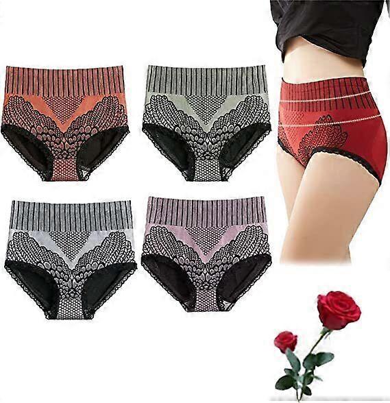 מותניים גבוהים תחתונים תחרה לקצץ נשים בטן ירך סקסי נשים תחתונים תחתונים חלקים נושמים
