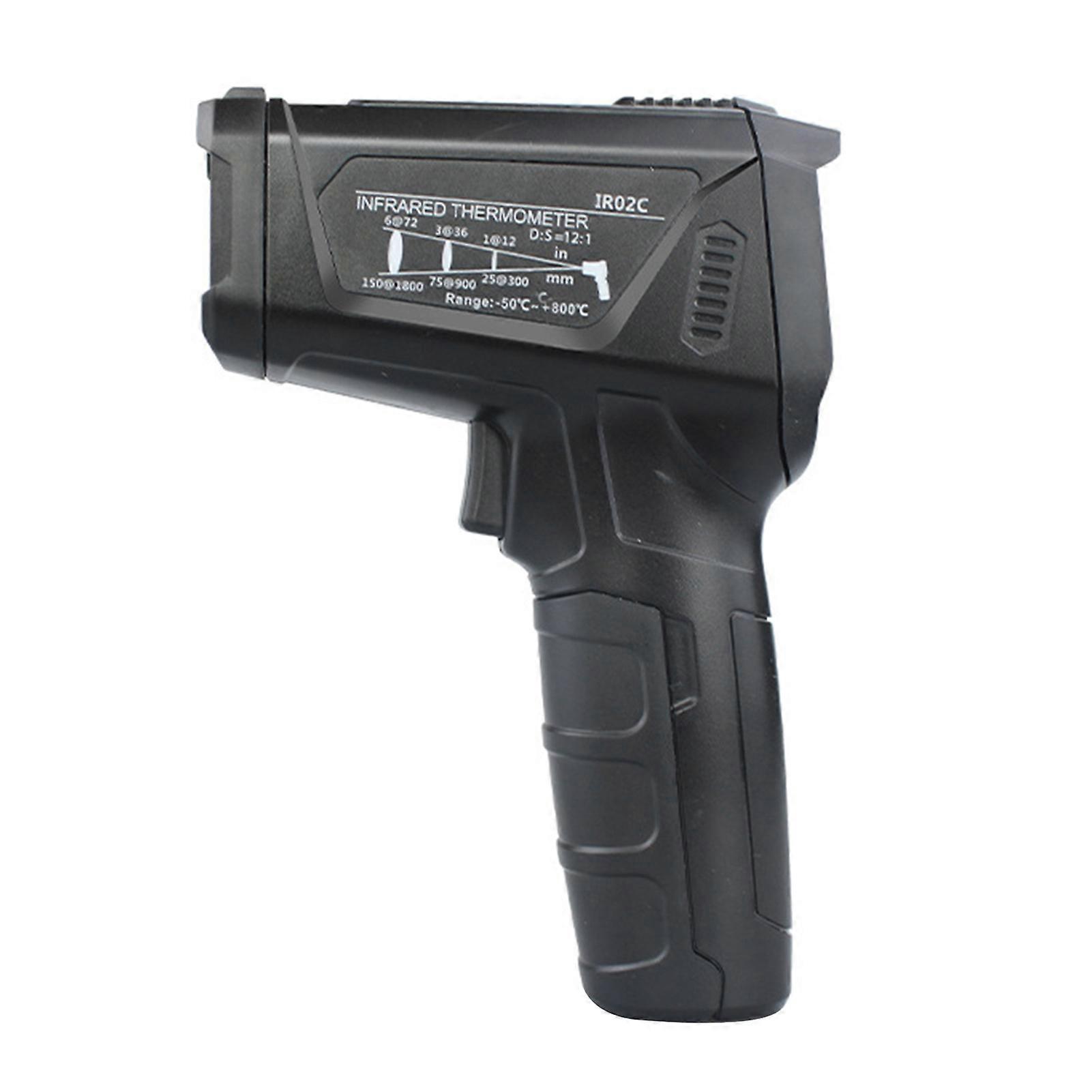 Infrared Thermometer Non-Contact Adjustable Emissivity Handheld LCD Color Screen Infrared Pyrometer for Kitchen