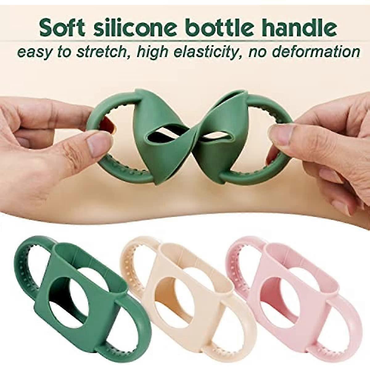 3pcs Babyflaschengriffe Weiche, komfortable Babyflaschengriffe BPA-frei