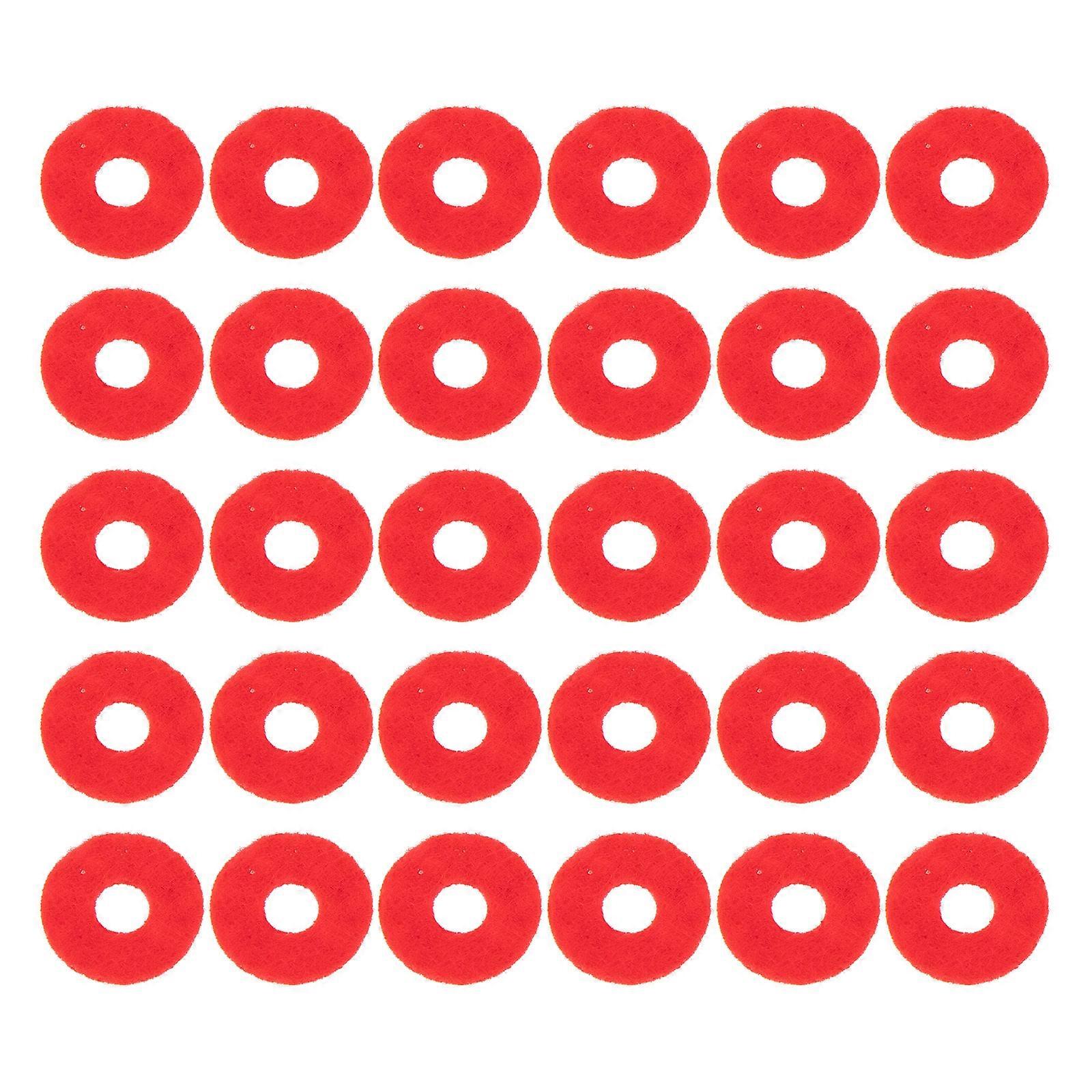90 Pcs Red Felt Piano Parts Replacement Piano Leveling Key Washers Keyboard Balance Washer Piano Accessories Piano Felt Washers
