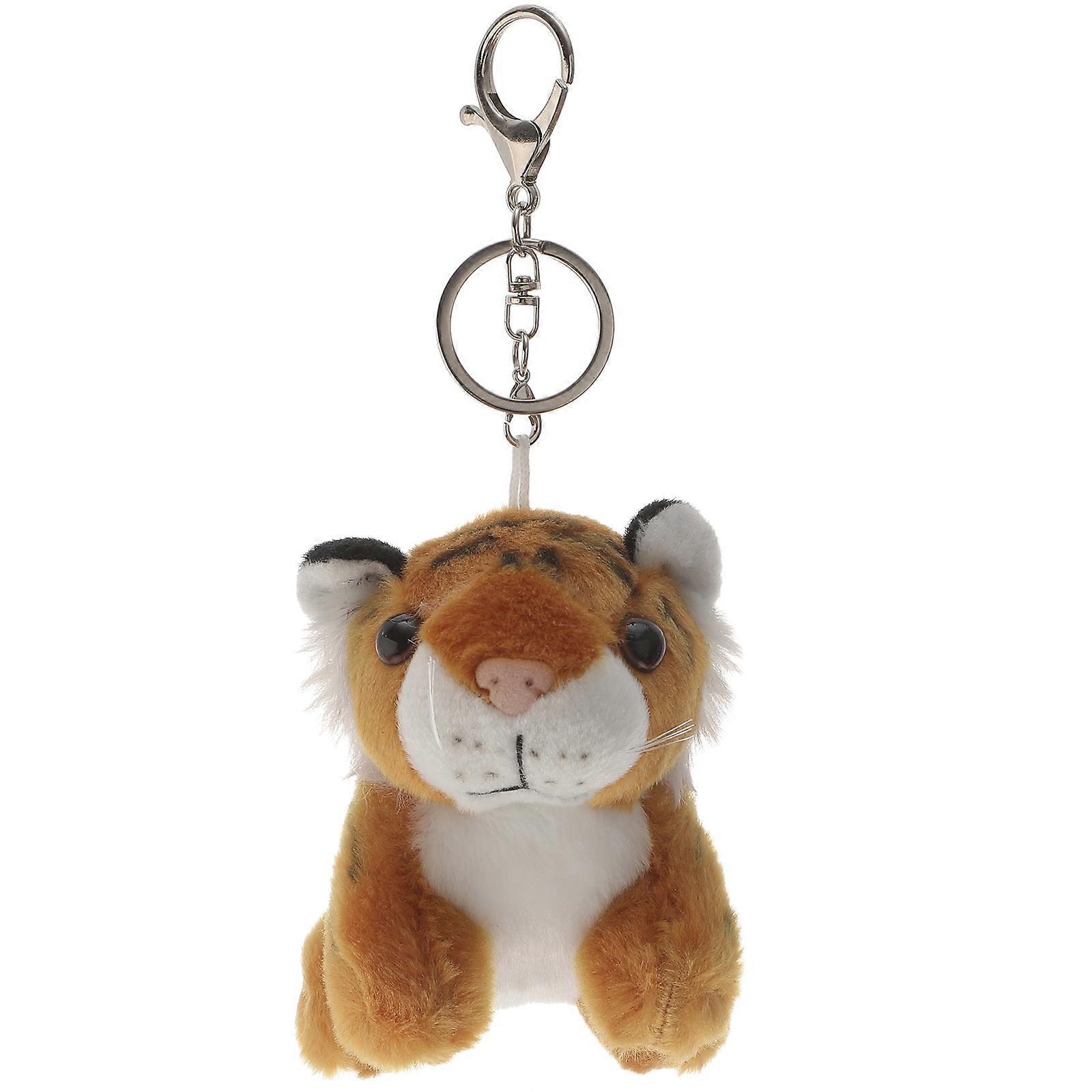 1PC Simulation Small Tiger Plush Pendant Tiger Year Mascot Keychain Ornament