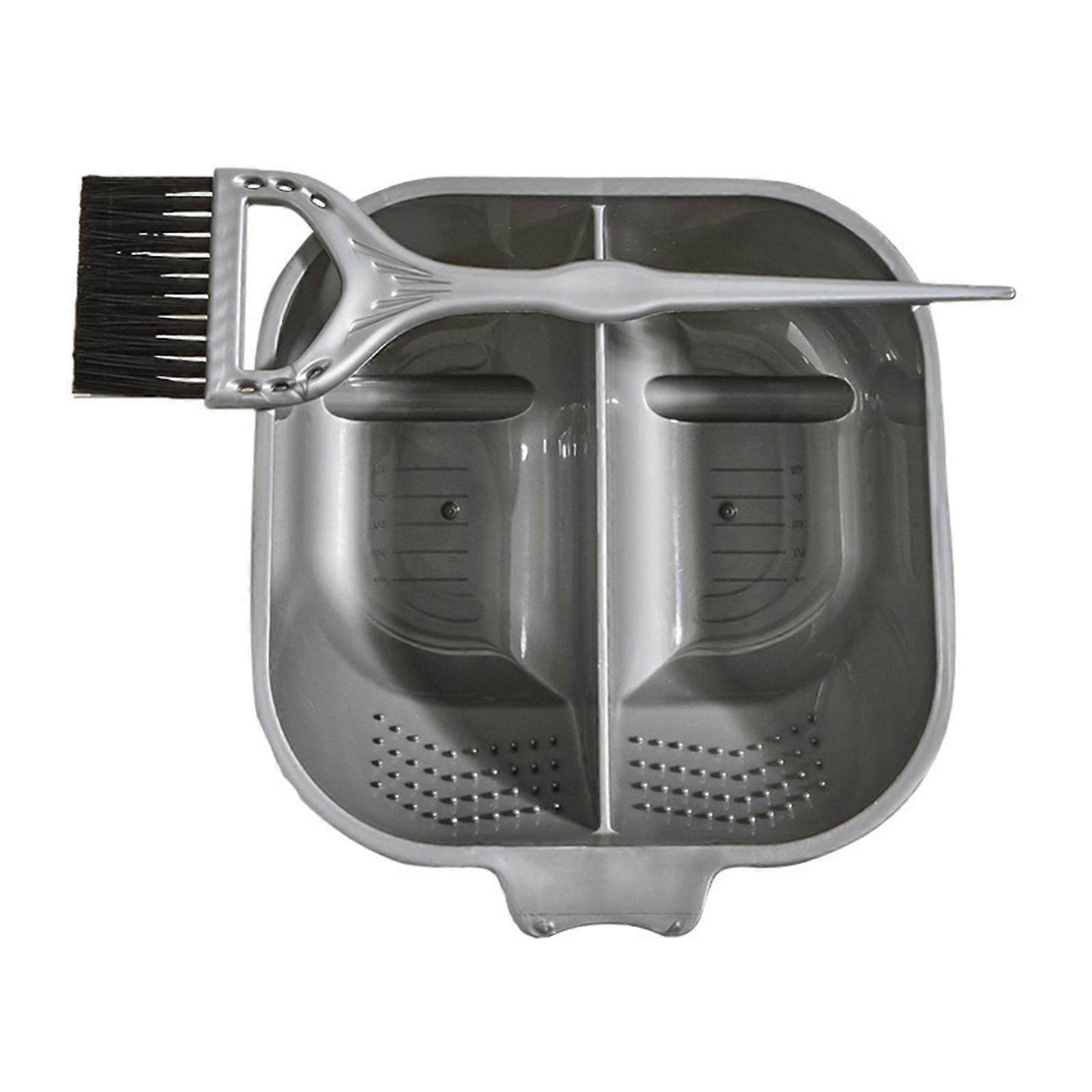 2Pcs/Set Hair Coloring Tool Smooth Surface Ergonomics Handle Compact Pro Hair Dye Brush And Bowl Set for Home Use QinHai