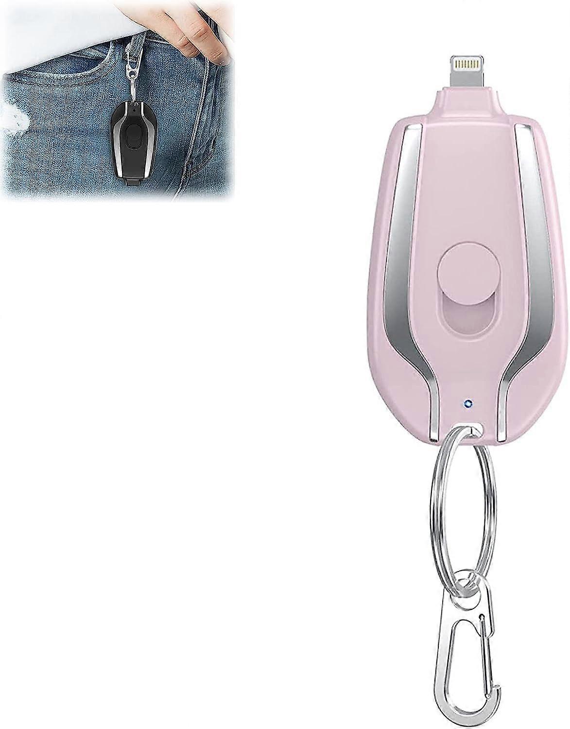 Portable Charger Keychain Charger With Type-C Ultra-Compact Mini Battery Pack Fast Charging Backup Power Bank