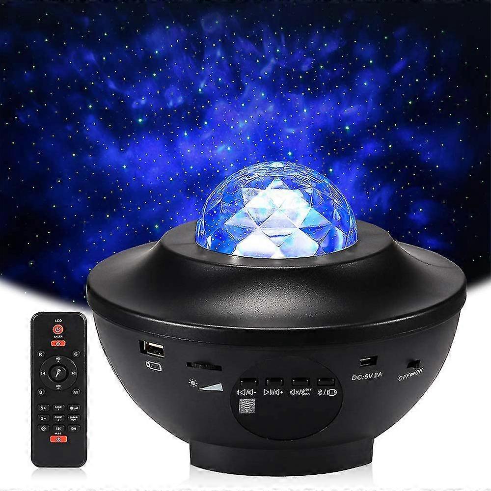 Star Projector Light, Ocean Wave Starry Projector Led Nebula Ambiance Light , Bluetooth Speaker, Sound-activated, Remote Control For Bedroom Party Bir