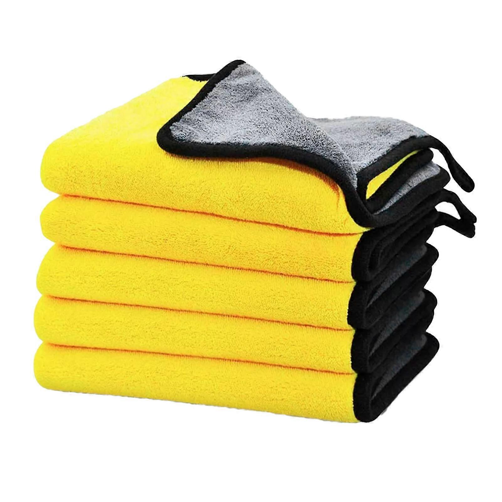 7 Pcs Car Wash Towel 30x40cm Double Sided Ultra Absorbent Scratch Proof Window Clean Cleaning Drying Rags