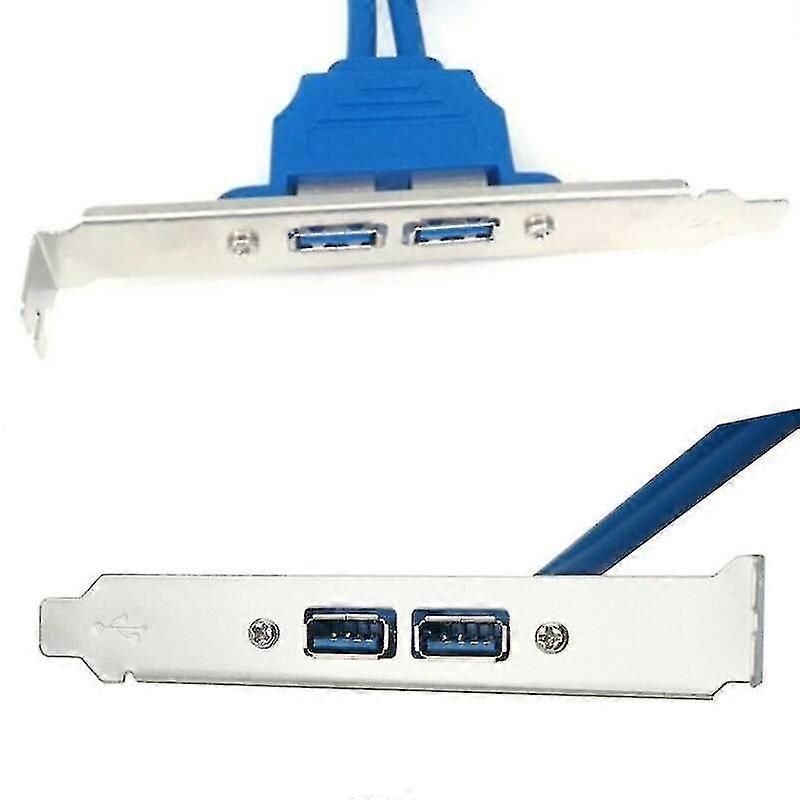 2 Port Usb 3.0 Rear Panel Expansion Bracket To 20 Pin Motherboard Usb Header