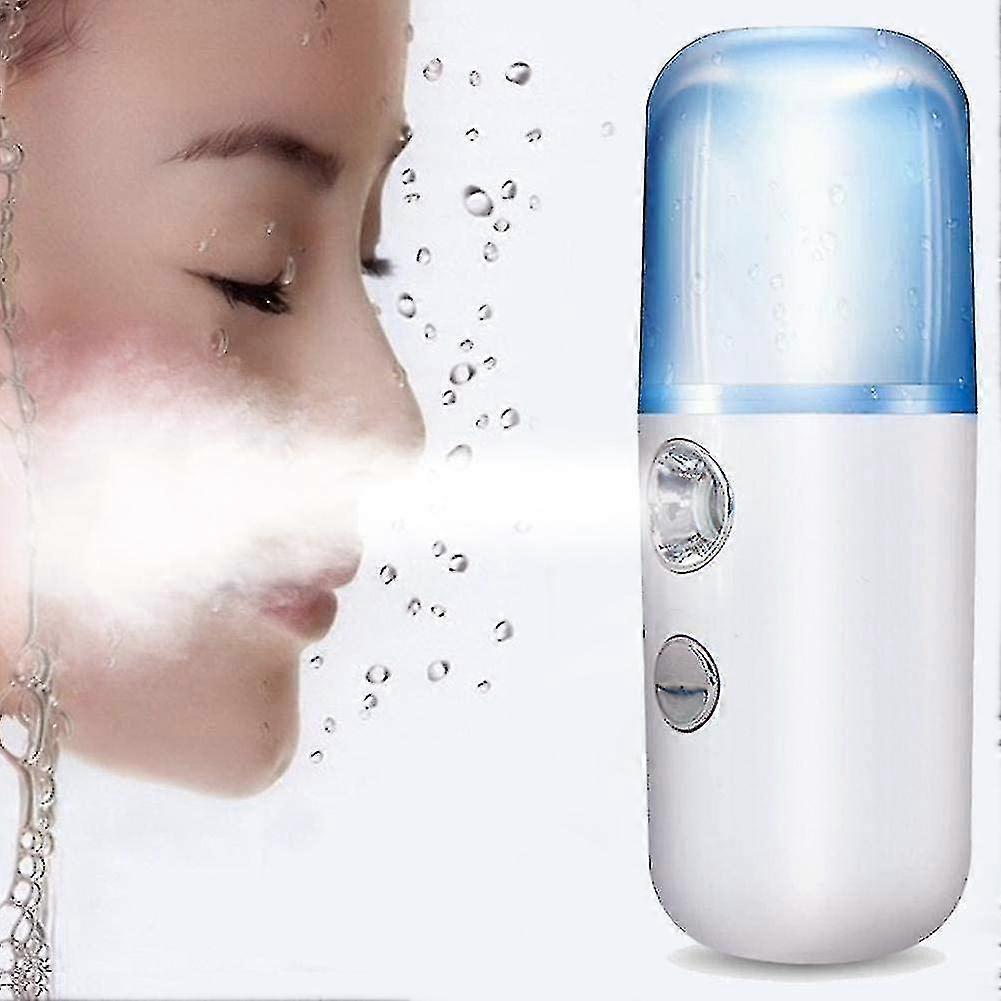 Humidifier Mist Cooling Sprayer, Nano Facial Portable Mini Water Diffuser, Usb Filters Cleaner (whit