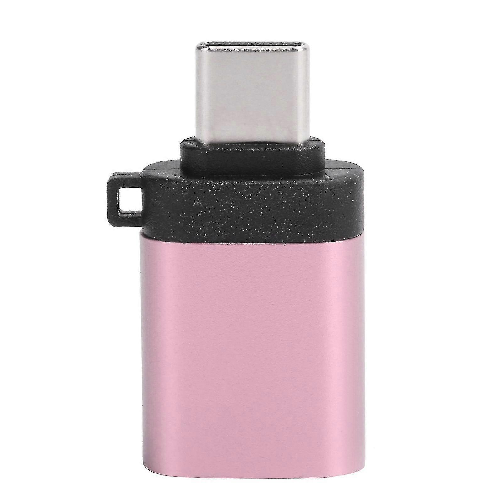 TypeC to USB3.0 Female OTG Adapter Converter for Charging and Data Transfer (Pink)