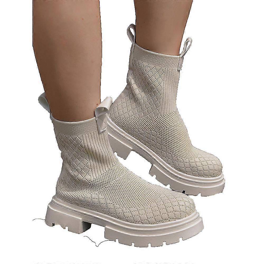 Women's Sock Boots Comfortable Stretch Knit Platform Shoes