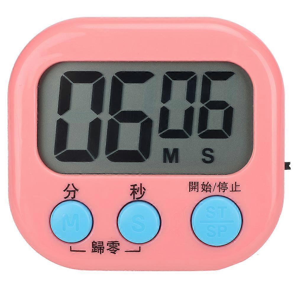 Portable Digital Countdown Timer Kitchen Cooking Timer Alarm Clock for Home Use (Red)