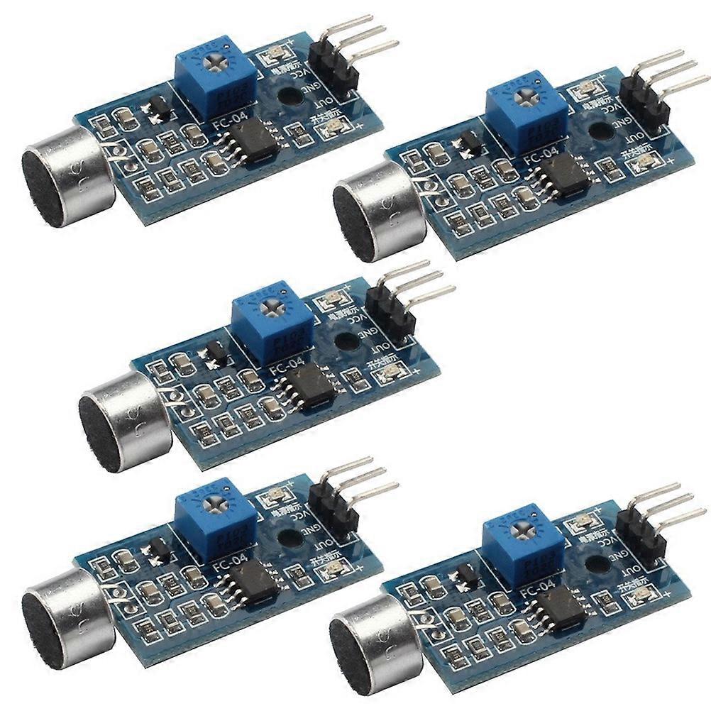 5pcs lyd / stemmesensor lyddeteksjon modul lydaktivert brytere sensormodul