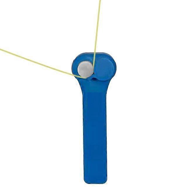 Creative Rope Launcher Propeller Zip String Rope with Rope String Controller Portable Party Fun Electric Toy Blue