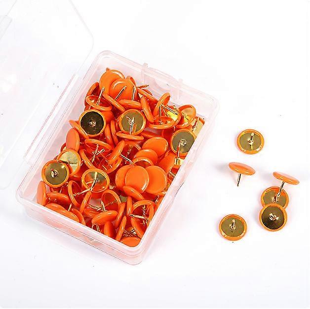 Thumbtack,100Pcs of 13 colors color plastic coated pushpins flat head pushpins cork board office creative stationery