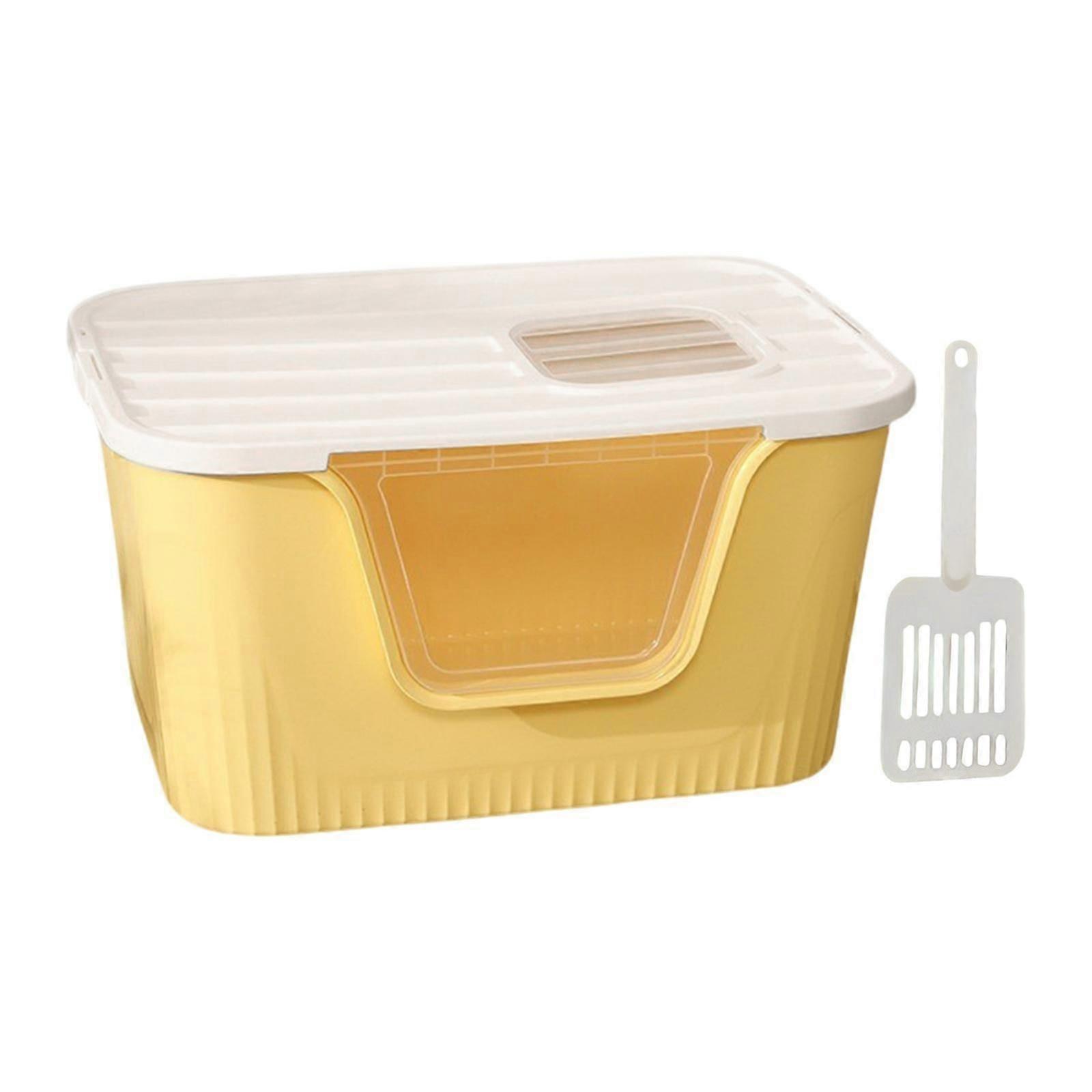 Fully Enclosed Cat Litter Boxes Splashproof Kitten Potty Toilet for Small Cats