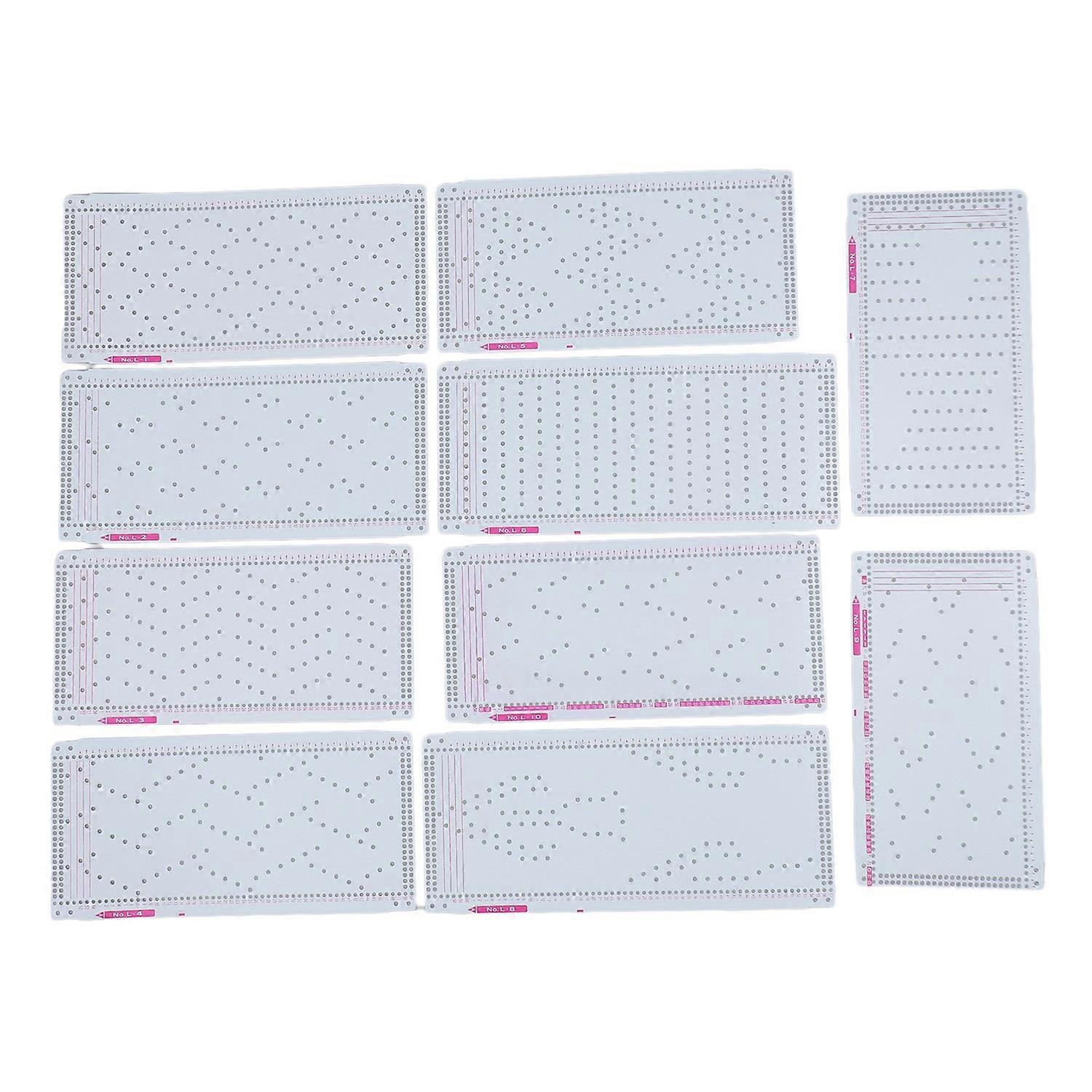 10pcs Knitting Machine Punch Card for Silver Reed Knitting Machine Multifunctional Professional Plas