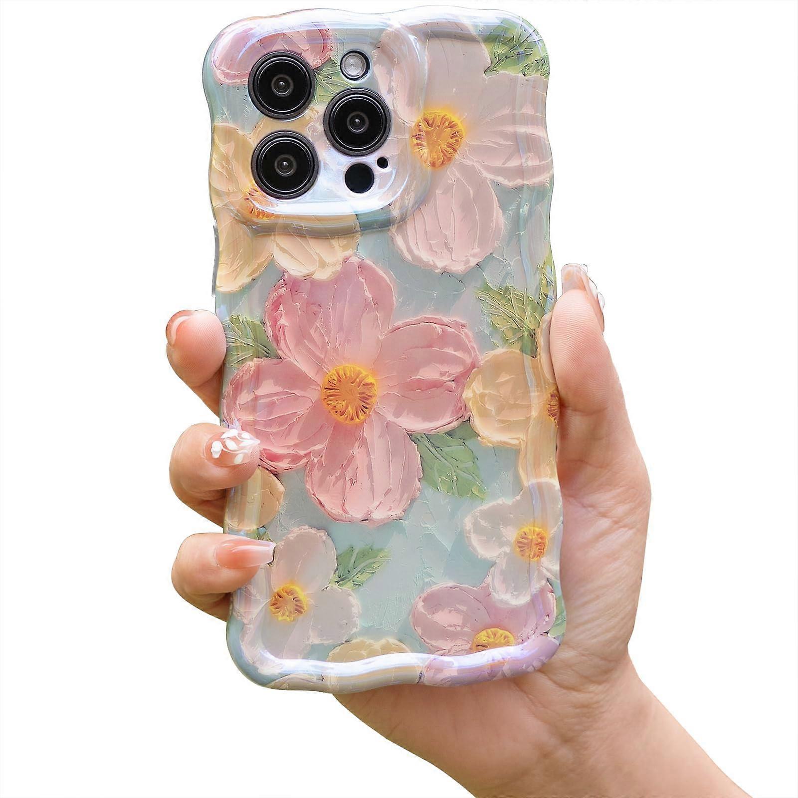 Cute Colorful Retro Floral Design Protection Case for iPhone 12 Pro Max