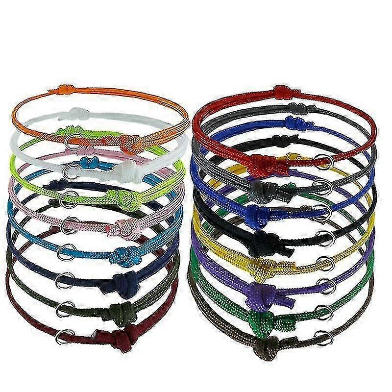 16pcs Newborn Puppy ID Bands, Soft Polyester Adjustable Whelping Collars Kitten Collars Puppy Identification Collars (Multicoloured)