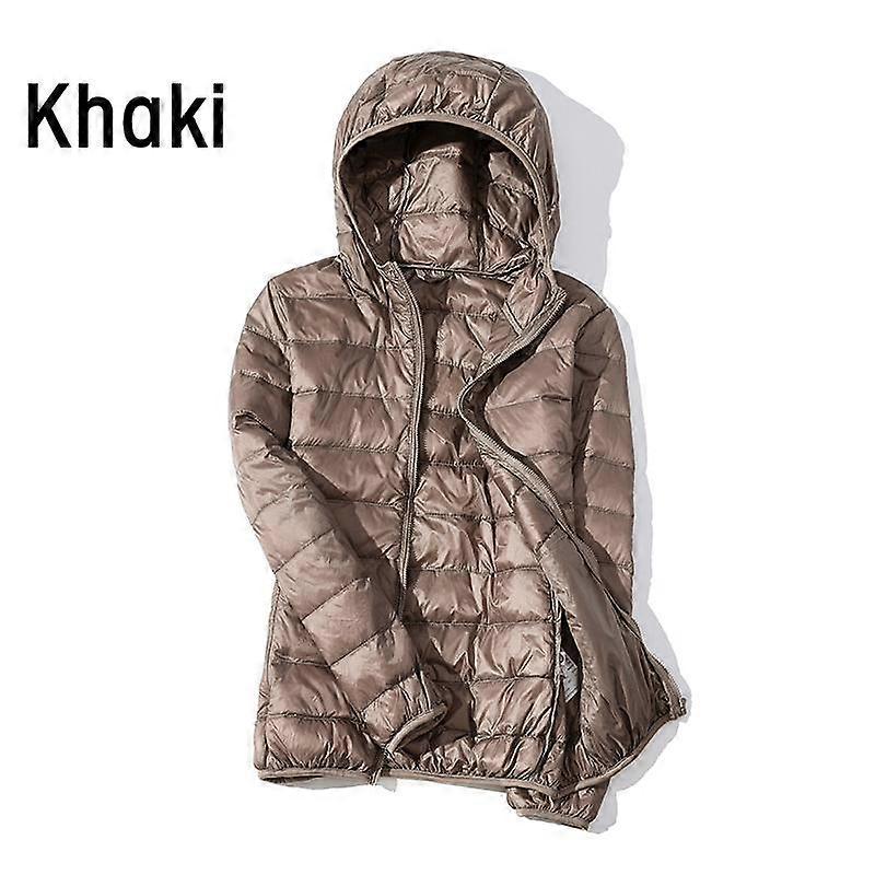 Women Warm Windproof 90% White Duck Down Jacket Coat Hooded Winter Autumn Casual