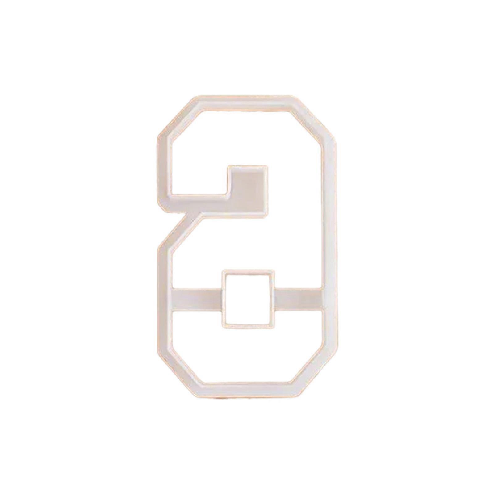 Number Series Cookie Molds Fondant Cutter Plastic Texture Biscuit Cutting Moulds Baking Accessories for Home Baking Multicolor