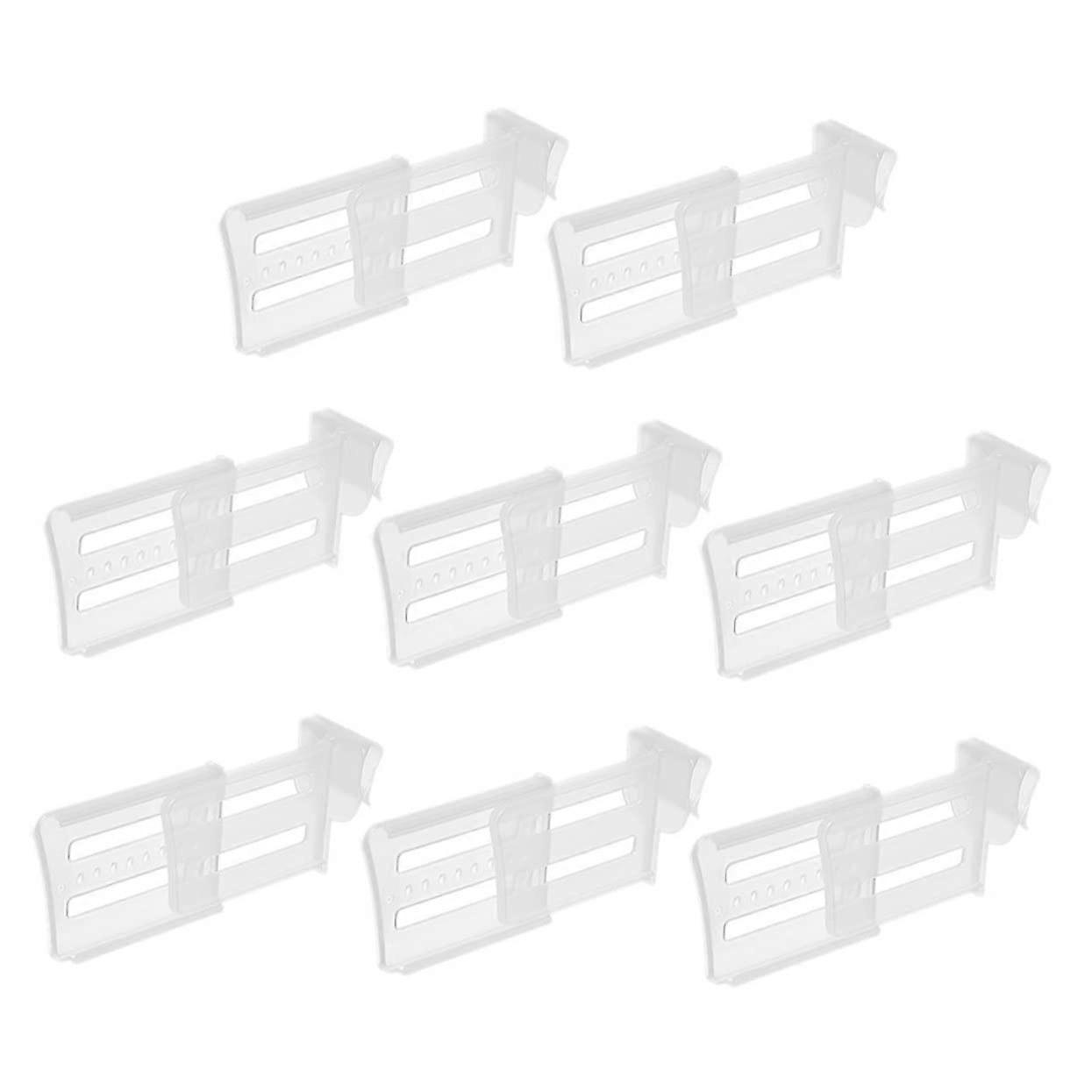 8pcs Expandable Fridge Door Dividers for Adjustable Storage Organization, Space-Saving Design, BPA-Free Plastic
