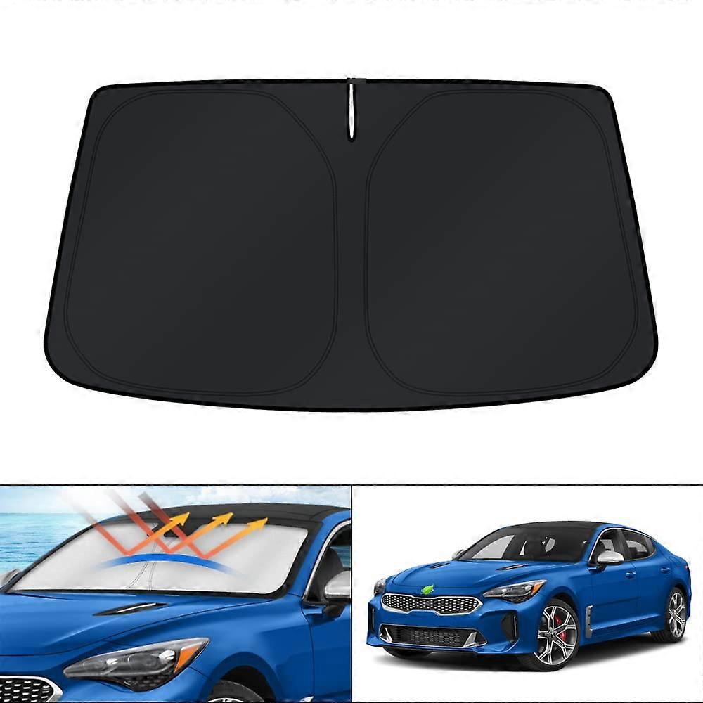 Windshield Sun Shade for 2018-2023 Kia Stinger - Foldable UV Ray Blocker to Keep Your Car Cooler