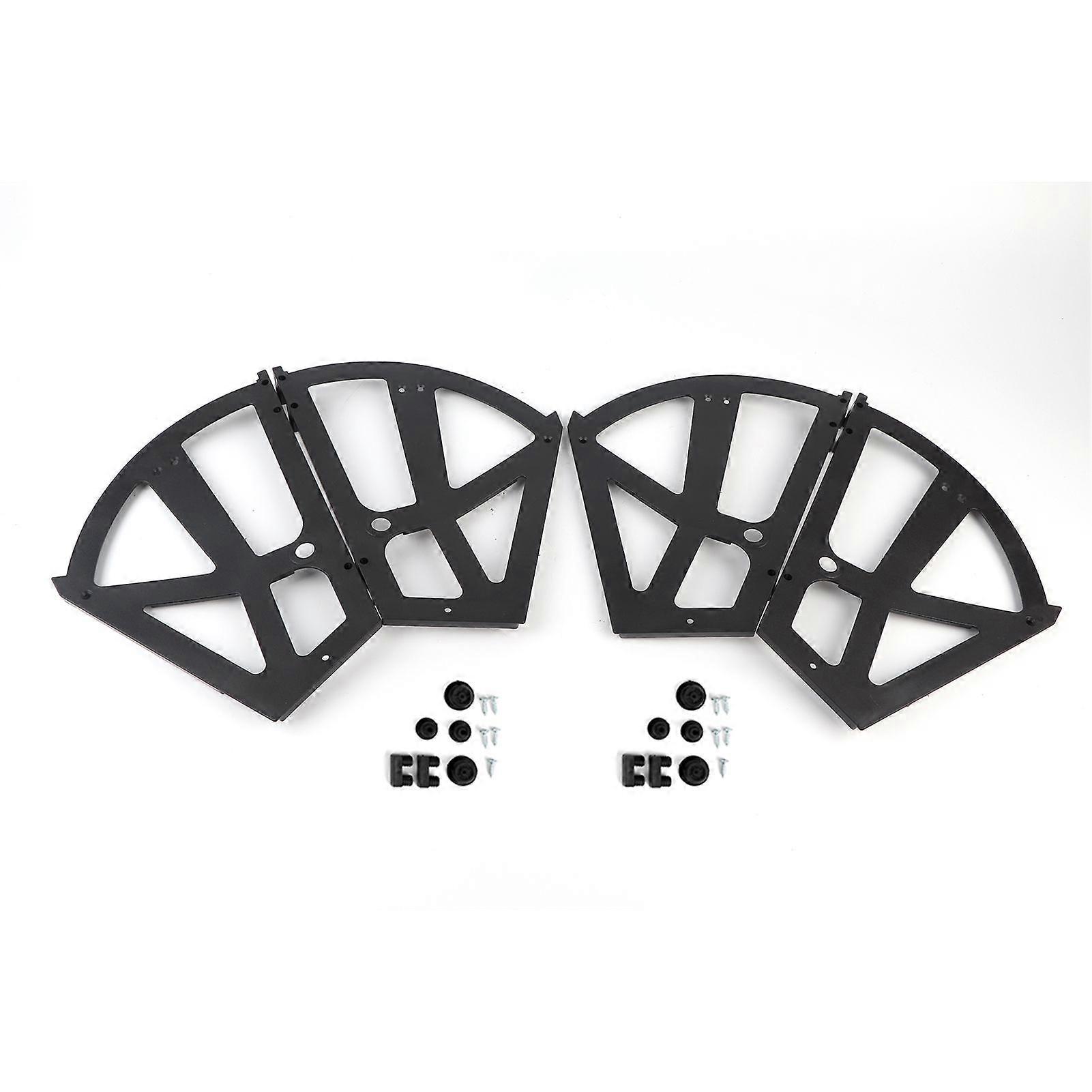 Furniture Drawer Hinge Flip Plate Rack Accessory Set, 4 Pcs