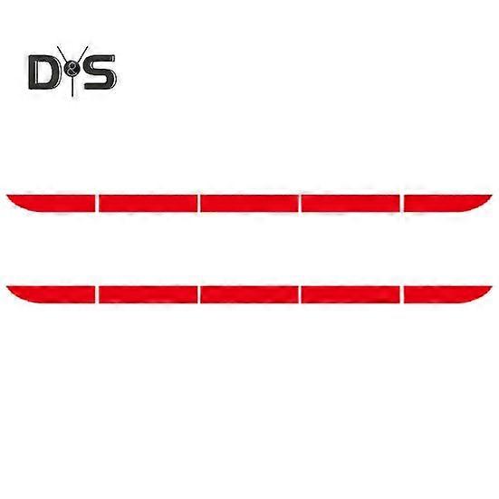 2Pcs Reflective Large Stripes Car Stickers Rear Trunk Fender Back Warning Molding Trim Stickers Waterproof Decorative Anti-Collision Warning Strips