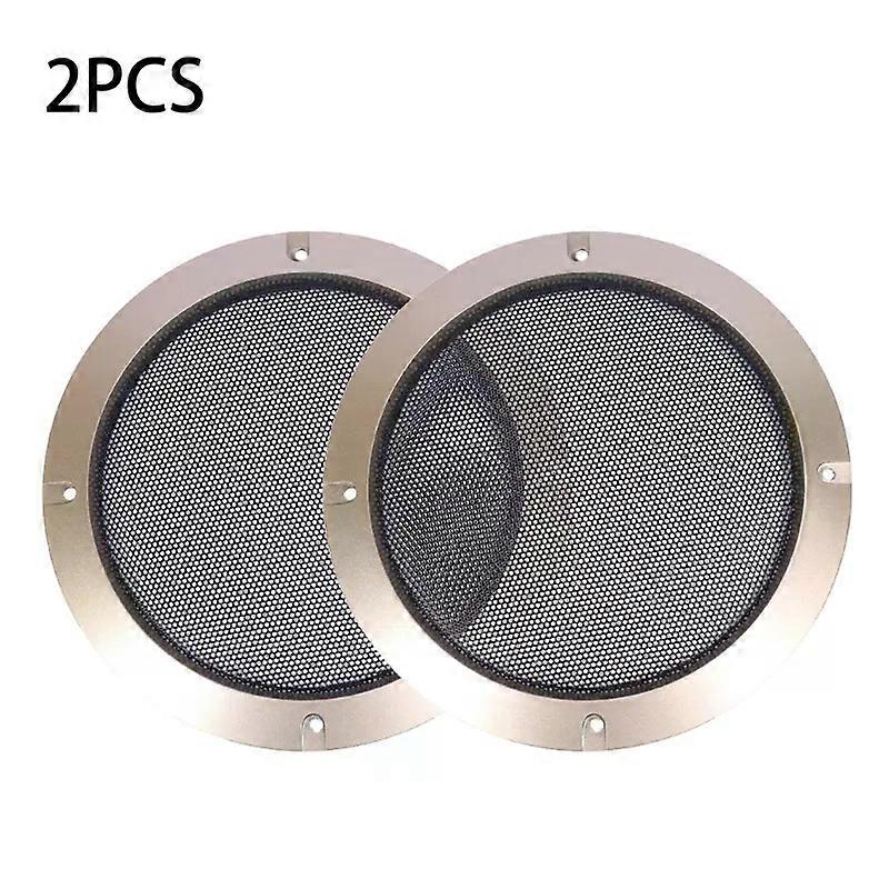 2Pcs Grille Speaker Conversion Net Cover Decorative Circle Metal Mesh Loudspeaker Accessories