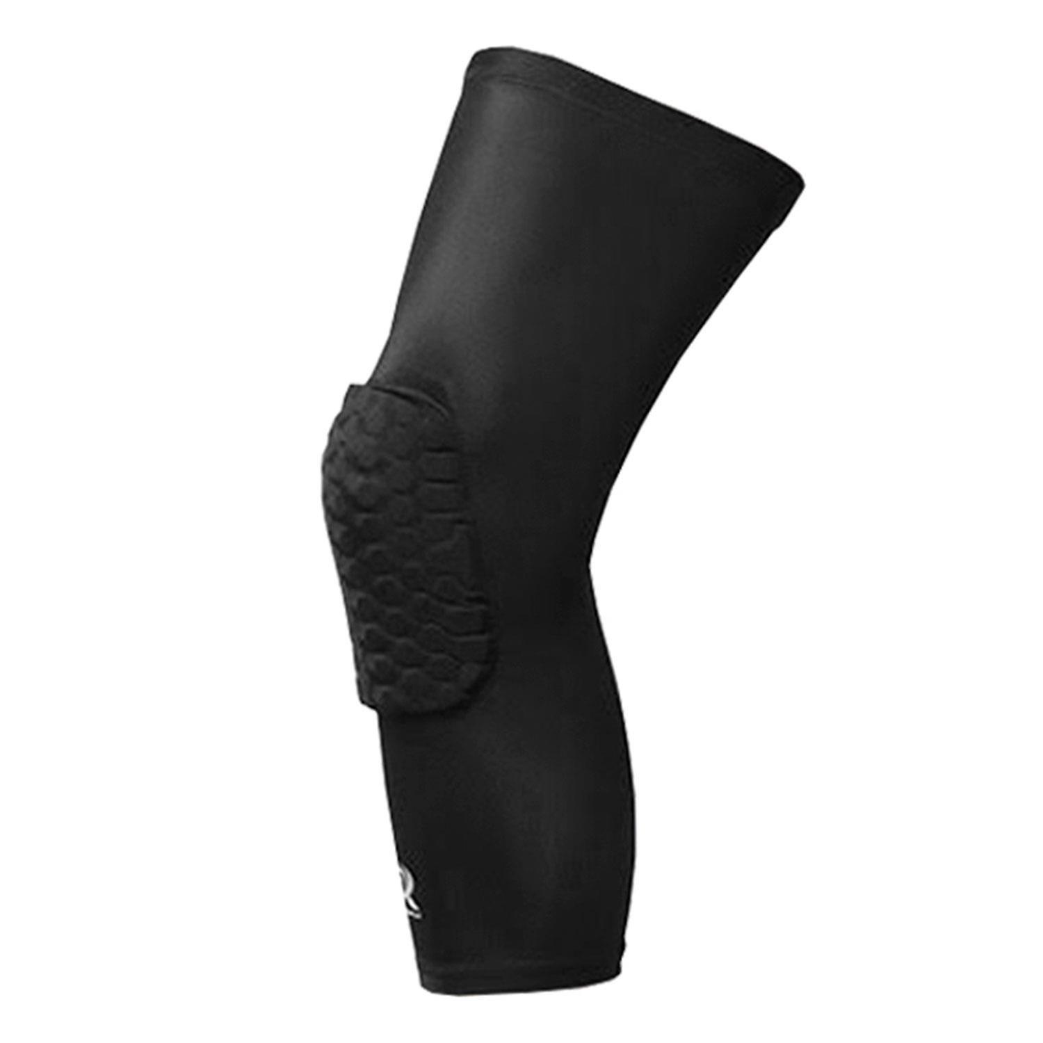 Hex Knee Pad Compression Single Leg Support Protector Sleeve - Black