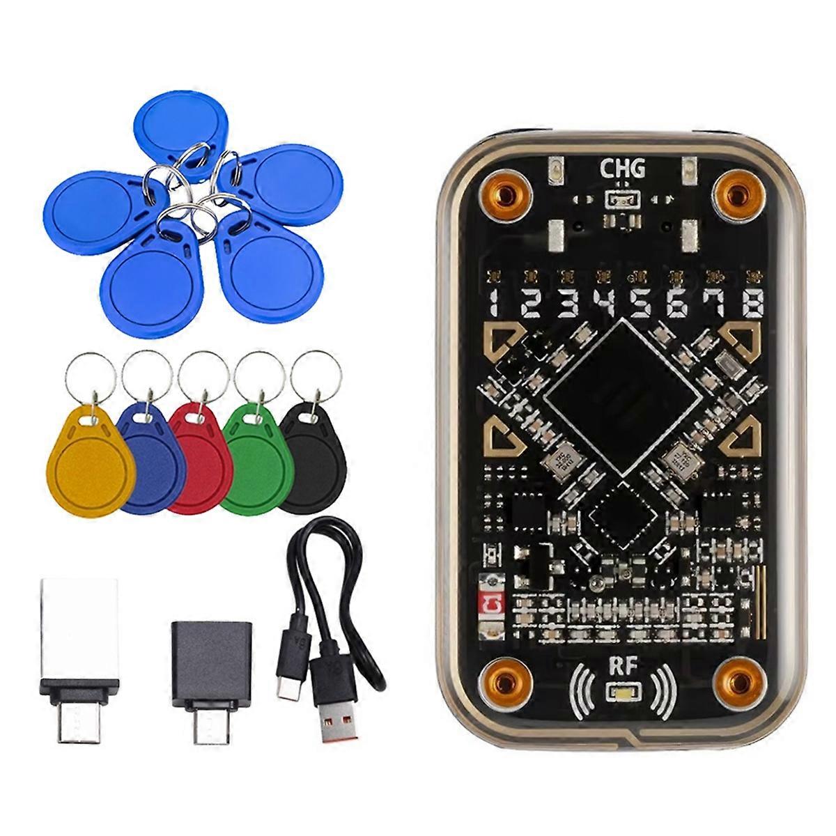 Chameleon Ultra Contactless Smart Card Emulator RFID Smart Chip Reader + 5xCUID / UID Keychain συμβατό με NFC Read Writer