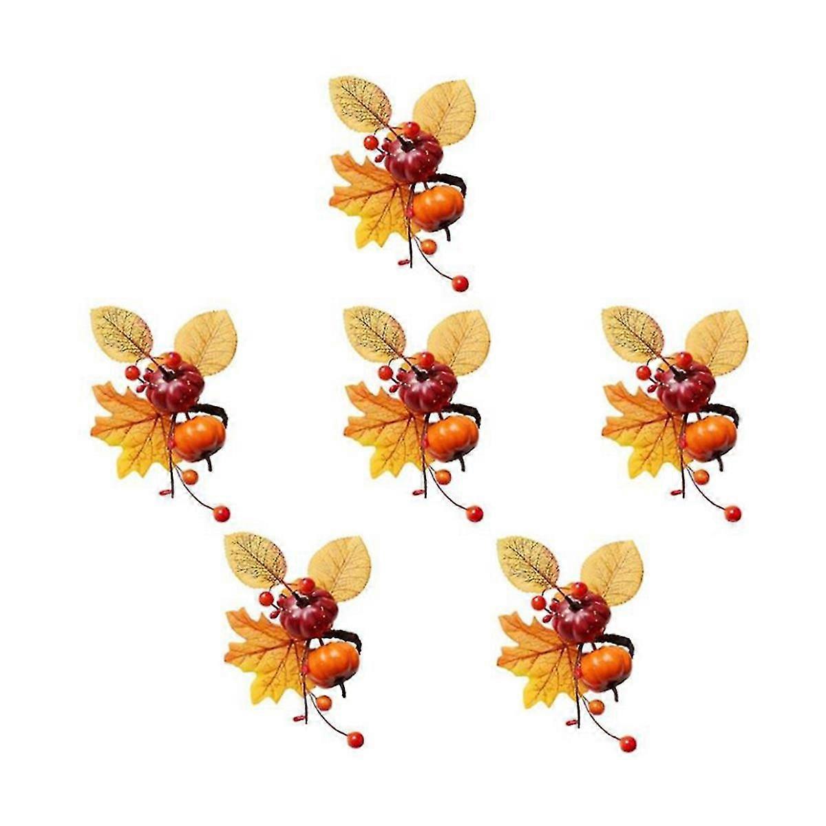 Fall Themed Napkin Ring,Handmade Maple Leaf Pumpkin Napkin Holder Ring Table Setting,Maple Pumpkin