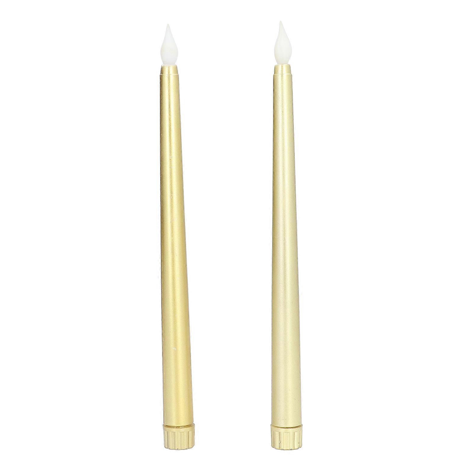 Romantic Realistic Taper Candles, Battery Powered With Remote Timer Dimmer For Safe Smoke-Free Decor