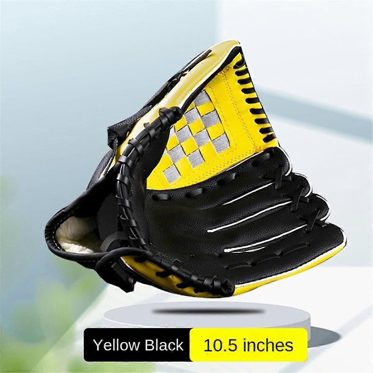 10.5 Inch Baseball Gloves Fielding Gloves Professional Baseball and Softball PU Catching Gloves Brown
