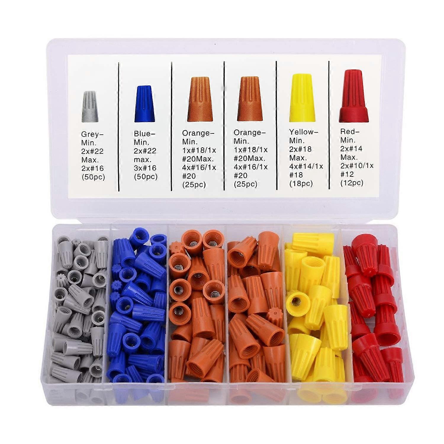 180 PCS Wire Connectors, Insulating Insert Twist Electrical Wire