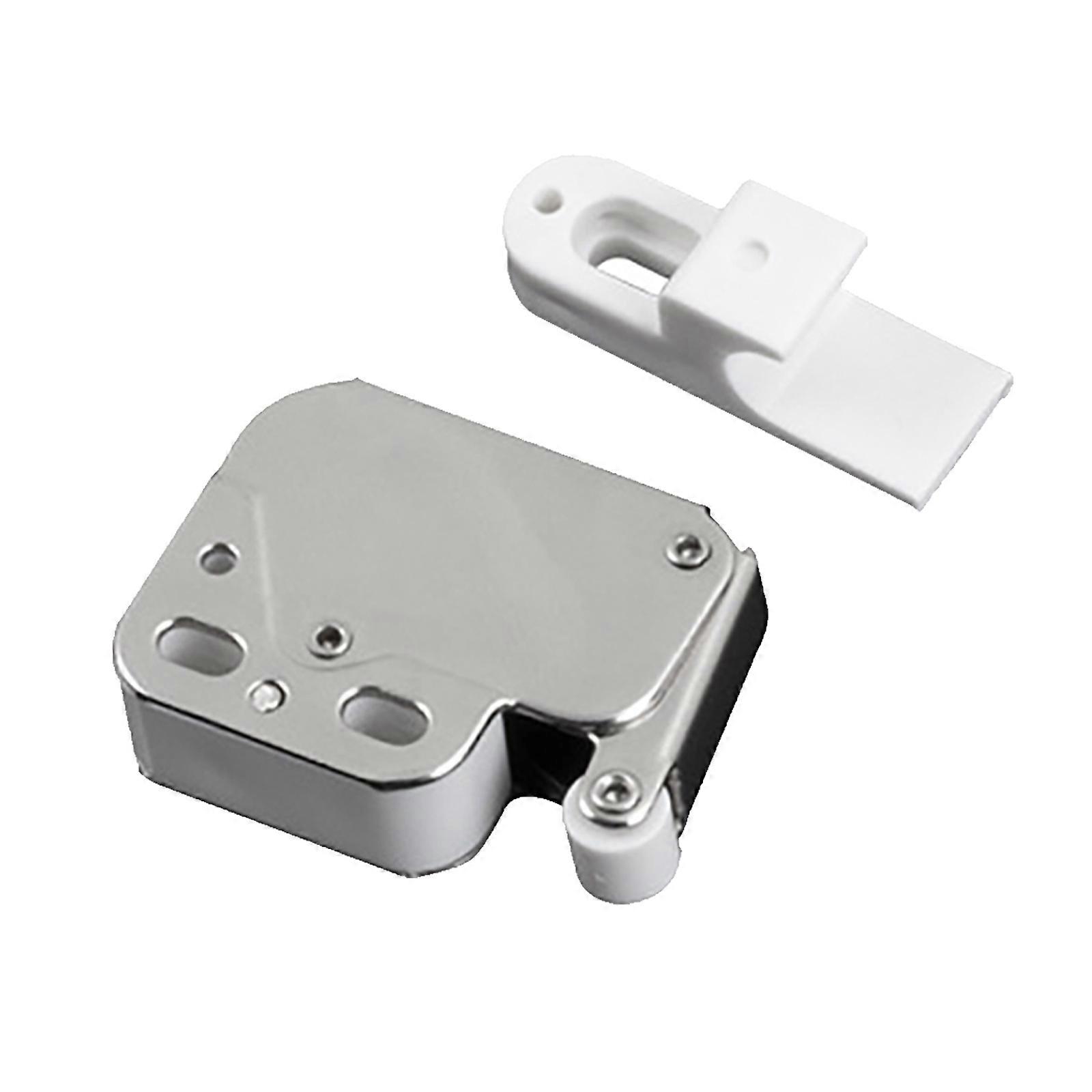 Cabinet Push Latches Push to Open Catches Lock Rebound Self Locking Catches Bounce Lock for Cabinet Drawer Wardrobe