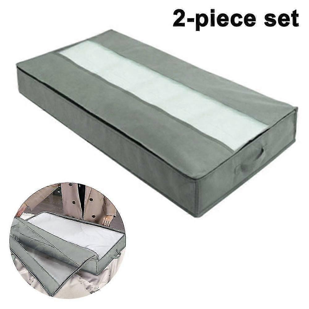 Underbed Storage Bag Clothes Storage Breathable Foldable, 2 Pcs