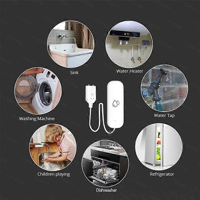 Tuya WiFi Water Leakage Sensor Detector Home Alarm System Smart Life