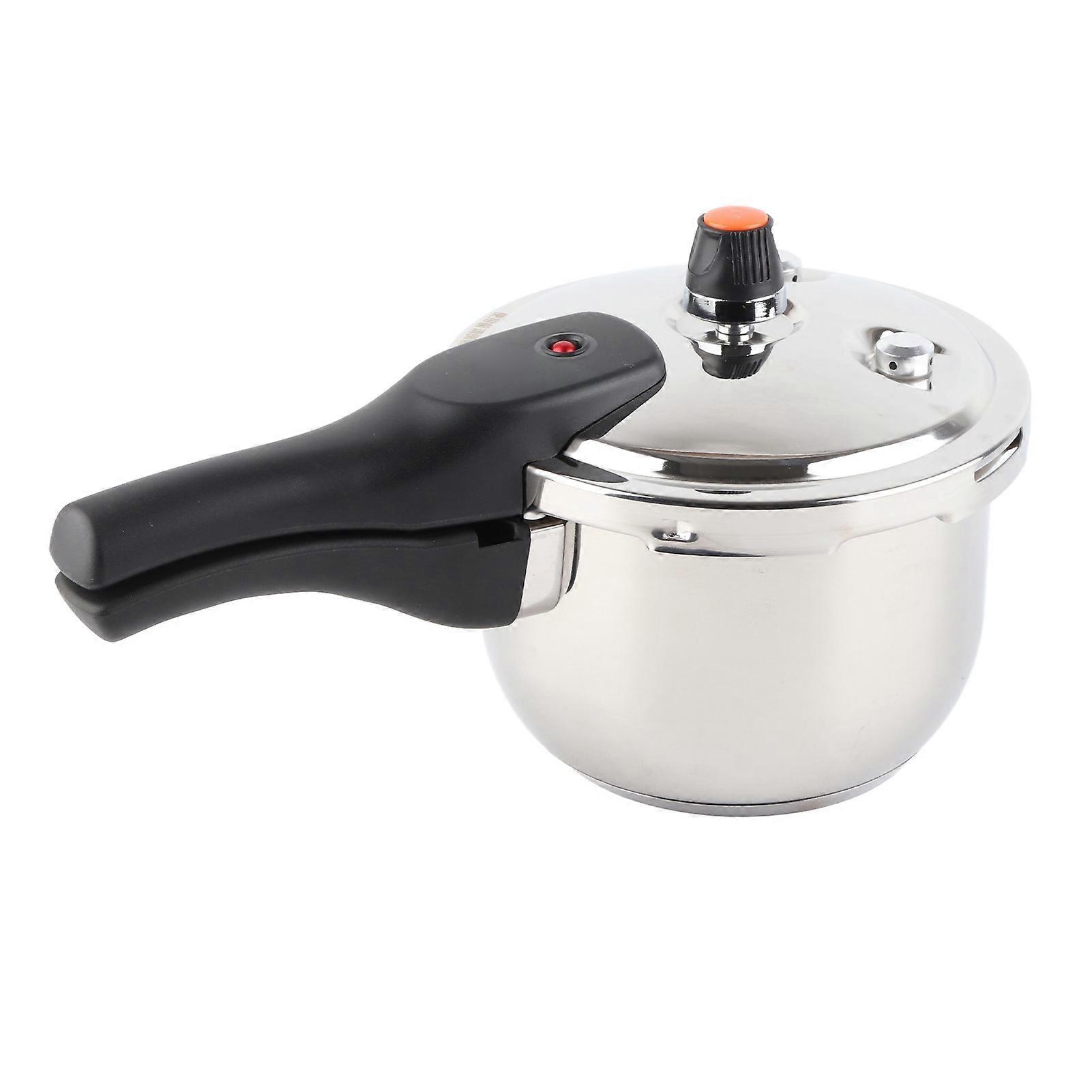 Pressure Cooker Stainless Steel Explosion Proof Multifunctional with Safety Valve 80KPA Security Handle Pressure Cooking Pot 2L Diameter 16cm / 6.3in