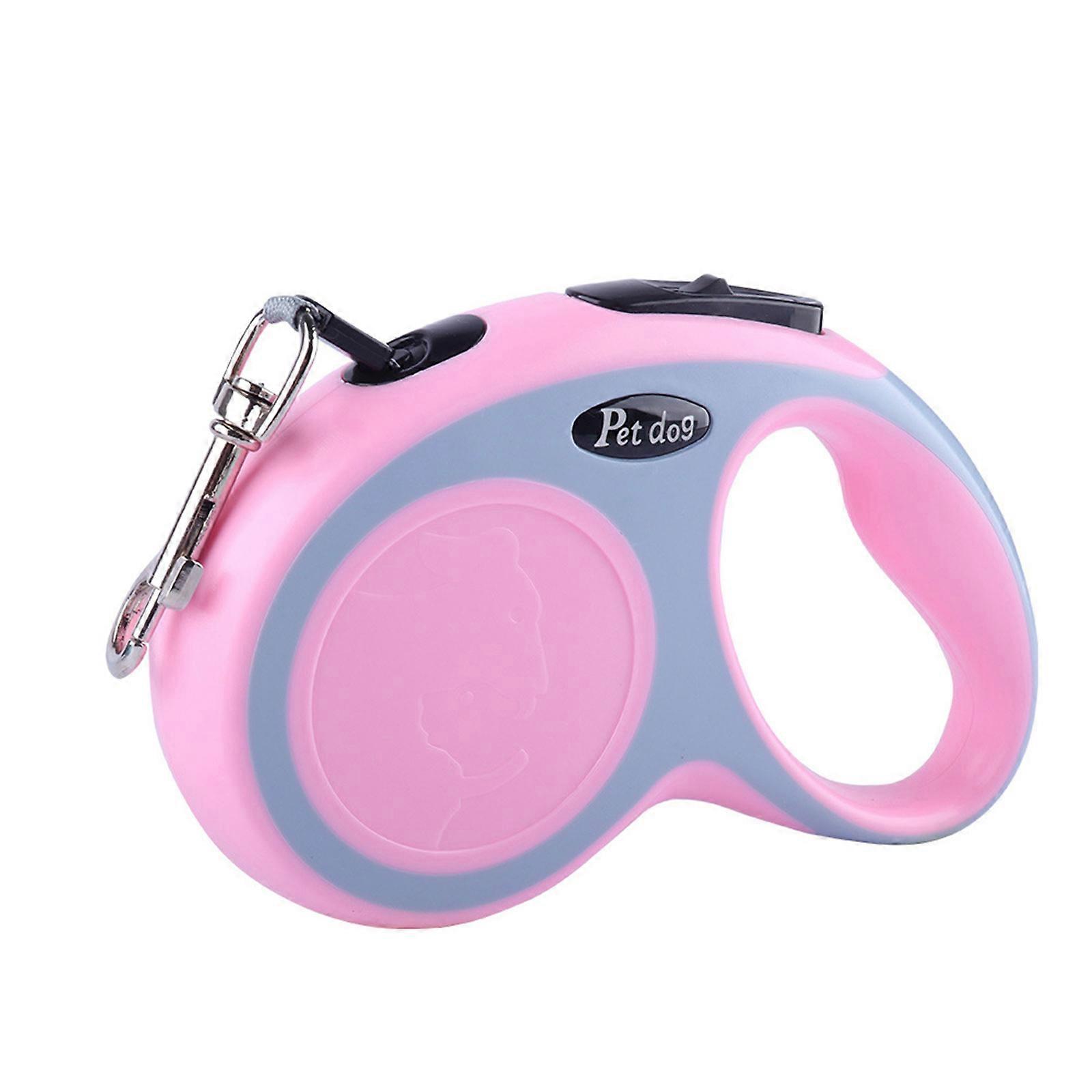 Strong Pet Leash for Large Dog Durable Nylon Retractable Dog Walking Leash Leads Automatic Extending Dog Leash Rope Pink
