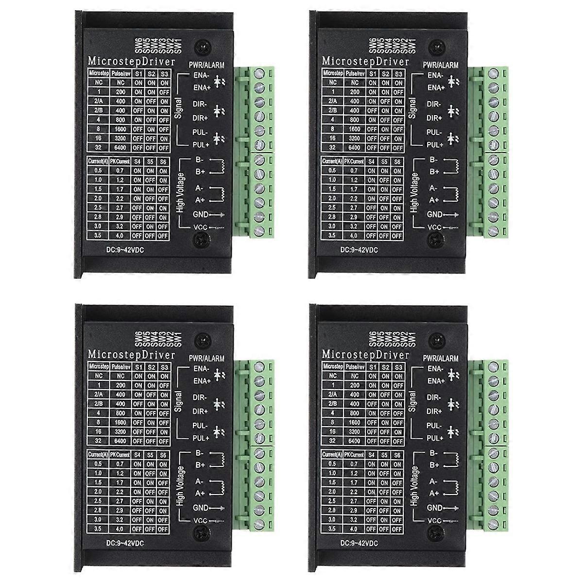 Driver per motori passo-passo TB6600, controller per driver passo-passo 4Pack 4A Mini driver passo-passo digitale CNC per 42