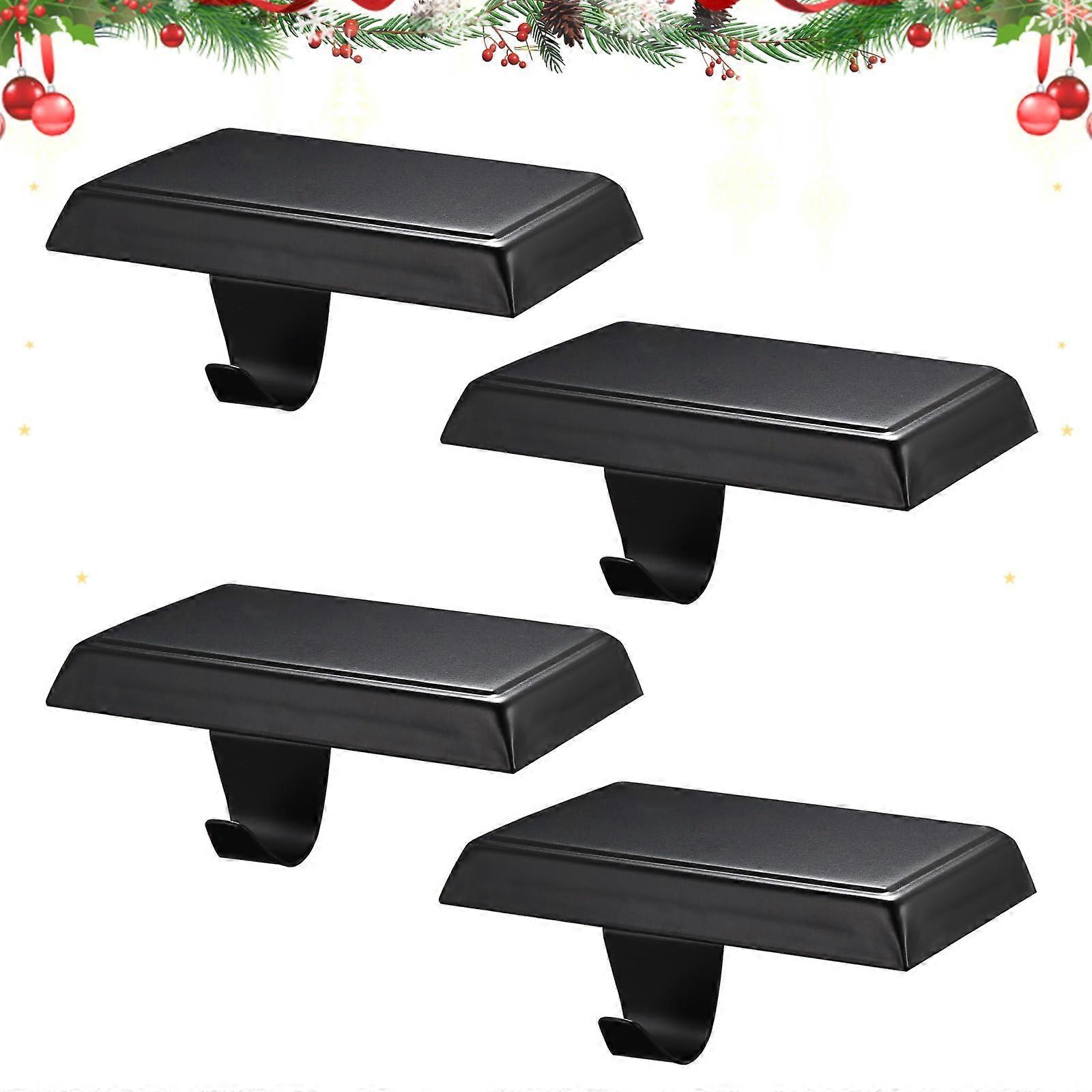 4 PCS Weighted Stocking Holders for Mantle Fireplace Decoration
