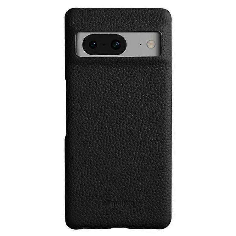 MELKCO Compatible For Google Pixel 8 Cover Microfiber Lining Genuine Cow Leather+PC Phone Case