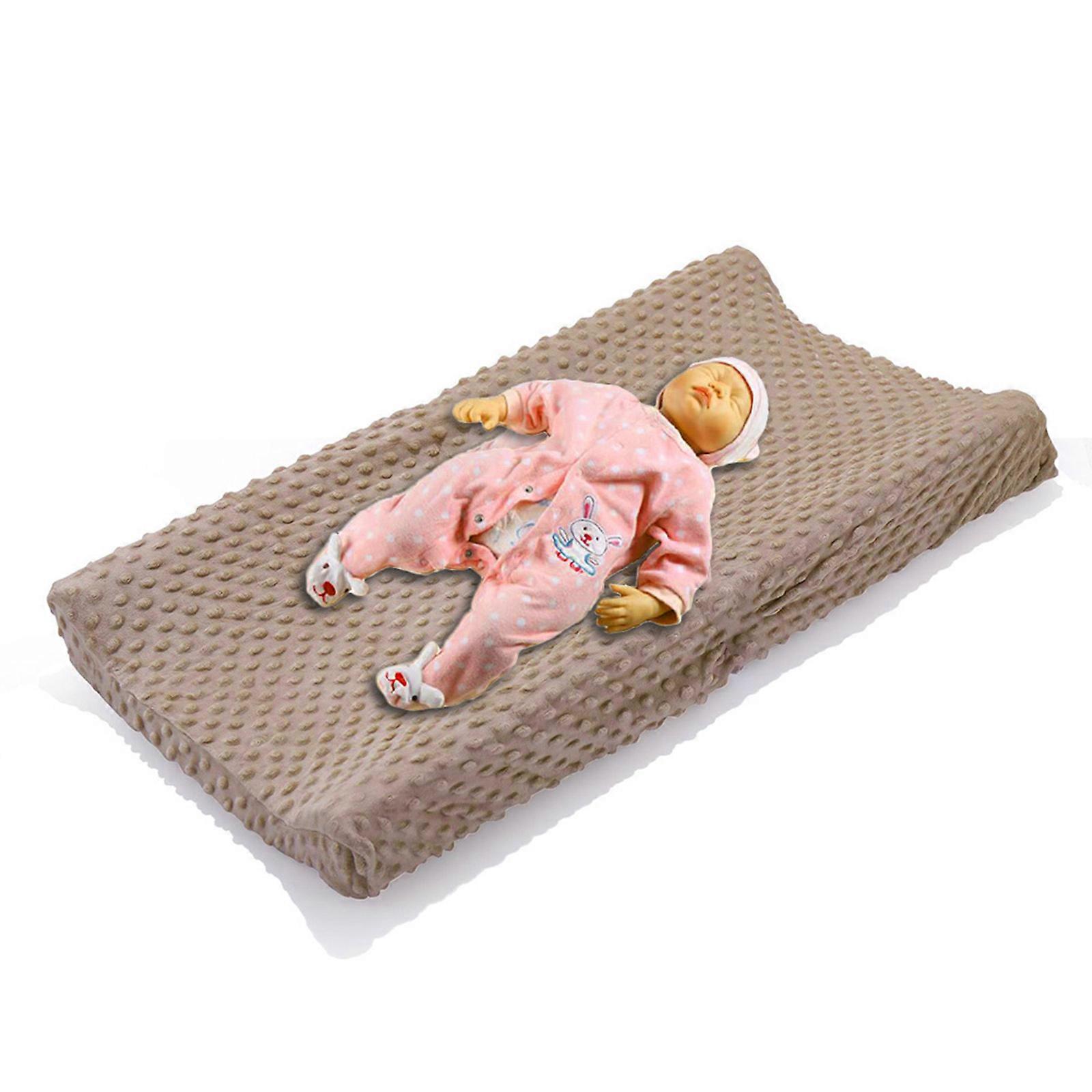 Changing Pad Cover Soft Minky Dots Plush Changing Table Covers Changing Sheets Pad Cover for Infants 4 Colors  White