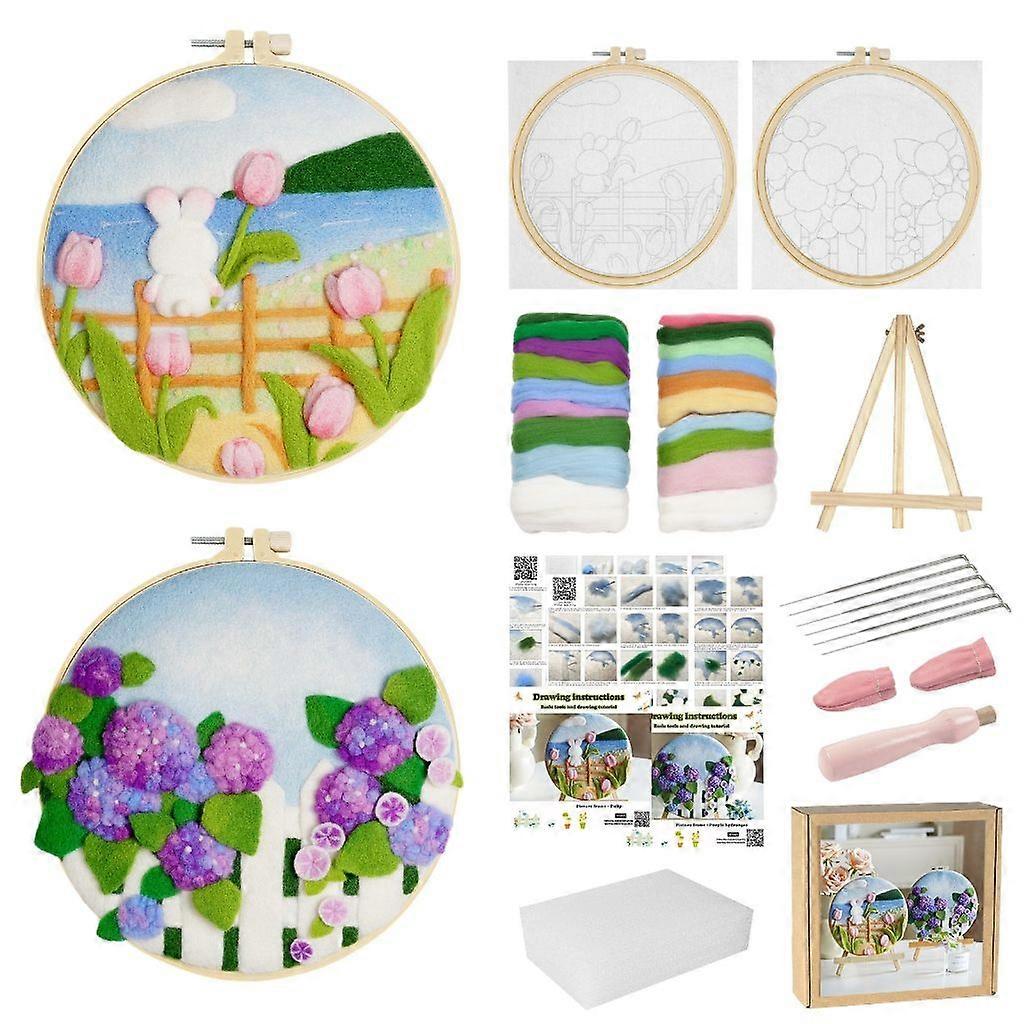 Points de croix Kits de démarrage Kits de broderie estampée avec motif et instructions