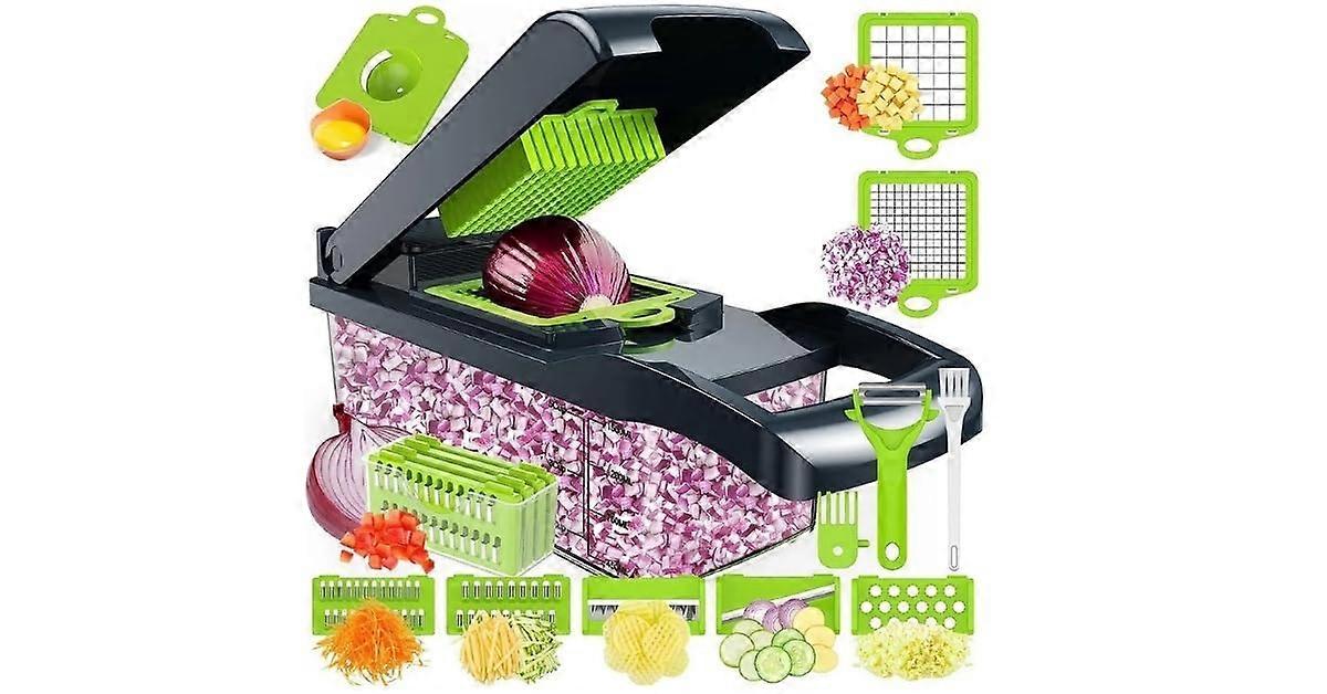 Pro Vegetable Chopper - Multifunctional 16-Inch Food Chopper for Efficient Vegetable Slicing and Chopping in Kitchen