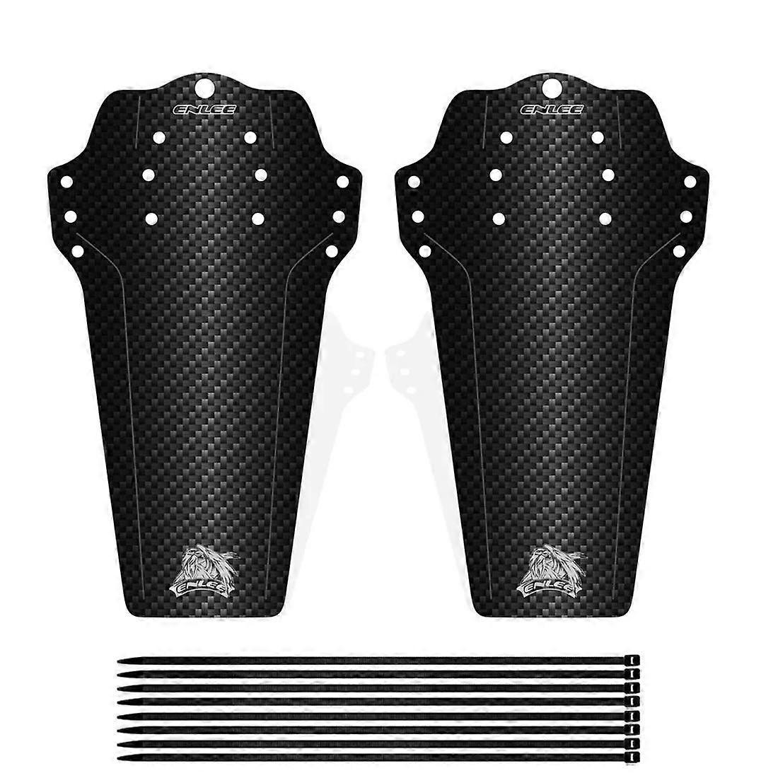 Mountain Bike Fenders - Extended Front and Rear MTB Mud Guards for 26", 27.5", 29" Plus Size Wheels, Fiber Material